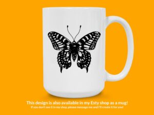 Black Butterfly Sticker