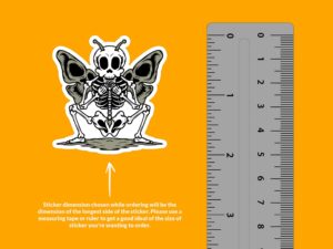 Skeleton Moth Sticker