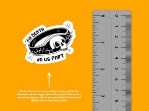 Goth Skull Ring Sticker