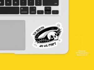 Goth Skull Ring Sticker