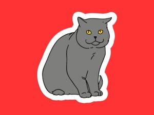 British Shorthair Cat Sticker