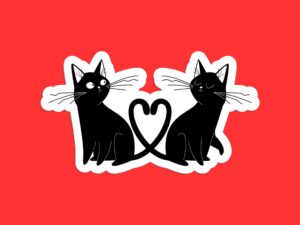 Cute Black Cat Sticker