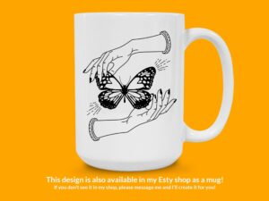 Mystical Goth Butterfly Sticker