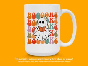 Cute Reading Ghost Sticker