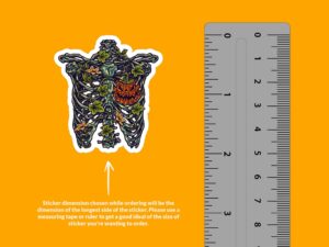 Jack O Lantern Skeleton Sticker