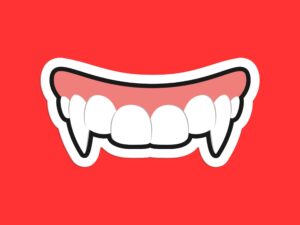 Vampire Fangs Sticker
