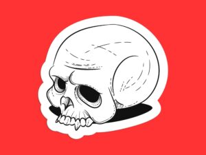 Vampire Skull Sticker