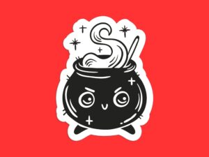 Cute Cauldron Sticker