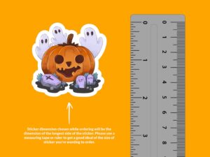 Ghost Jack O Lantern Sticker