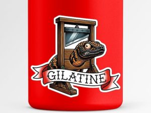 Gila Monster Lizard Vinyl Sticker, Guillotine Reptile Decal