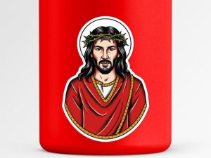 Jesus Vinyl Sticker, Keanu Reeves Jesus Tattoo Decal