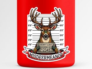 Deer Vinyl Sticker, Mugshot Stag Buck Decal