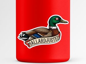 Mallard Duck Vinyl Sticker, Maladjusted Bird Tattoo Decal
