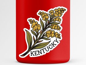 Kentucky Goldenrod Flower Sticker Traditional Tattoo Style State Flower Decal