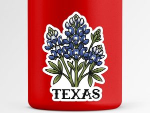 Texas Bluebonnet Flower Sticker Traditional Tattoo Style State Flower Decal