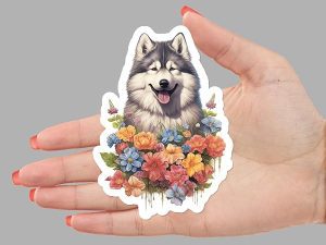 Alaskan Malamute Dog Sticker