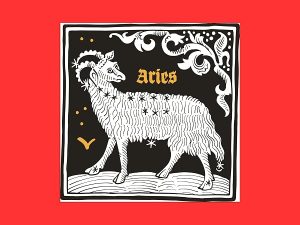 Aries Zodiac Sign Sticker
