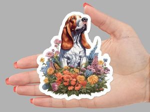 Basset Hound Dog Sticker