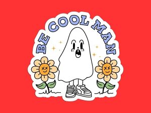 Be Cool Ghost Sticker