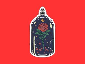 Beauty and the Beast Enchanted Rose Sticker