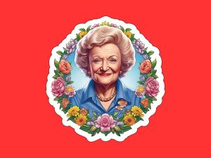 Betty White Sticker
