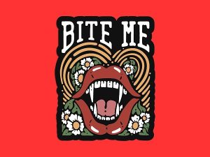 Bite Me Sticker