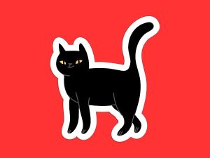 Black Cat Sticker