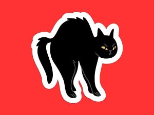 Black Cat Sticker