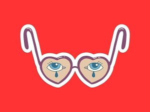 Broken Head Glasses Sticker