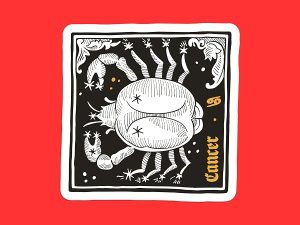 Cancer Zodiac Sign Sticker