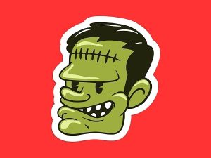 Cartoon Frankenstein Sticker