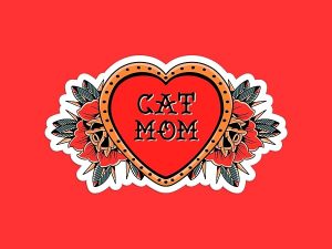 Cat Mom Sticker
