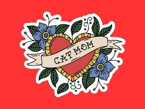 Cat Mom Sticker