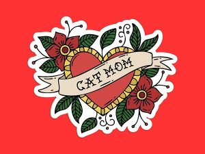 Cat Mom Sticker