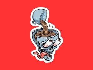 Coffee Addict Sticker