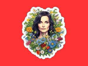 Courtney Cox Sticker