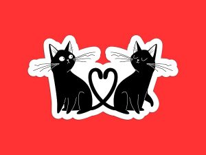 Cute Black Cat Sticker