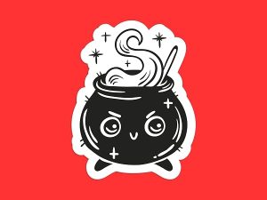 Cute Cauldron Sticker