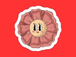 Cute Flower Sticker