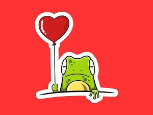 Cute Frog Sticker