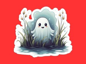 Cute Ghost Sticker