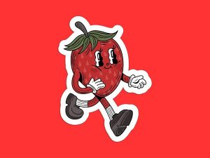 Cute Strawberry Sticker