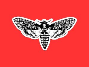 Death's Head Hawkmoth Sticker