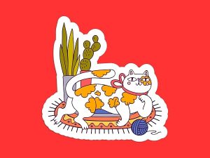 Desert Cat Sticker