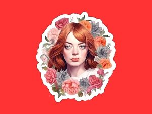 Emma Stone Sticker