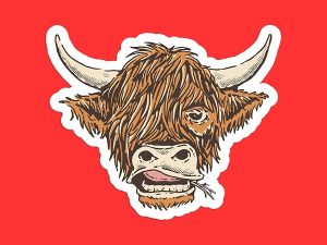 Emo Bull Sticker