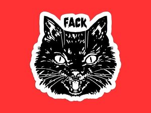 Fack Cat Sticker