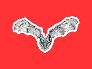 Flying Bat Sticker