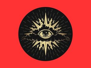 Gold All Seeing Eye Sticker