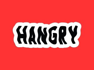 Hangry Sticker